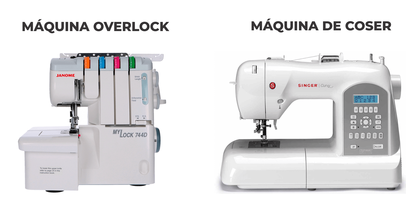 diferencia entre una maquina overlock y una maquina de coser